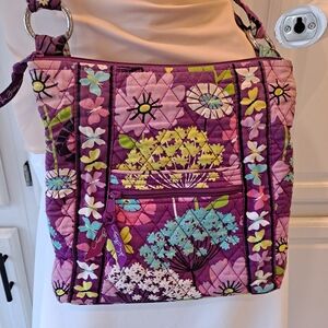 Vera Bradley Multicolor Floral Butterflies Crossbody Flutterly Hipster Glenna